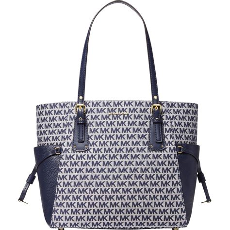 michael kors voyager east west tote admiral navy|signature voyager east west tote.